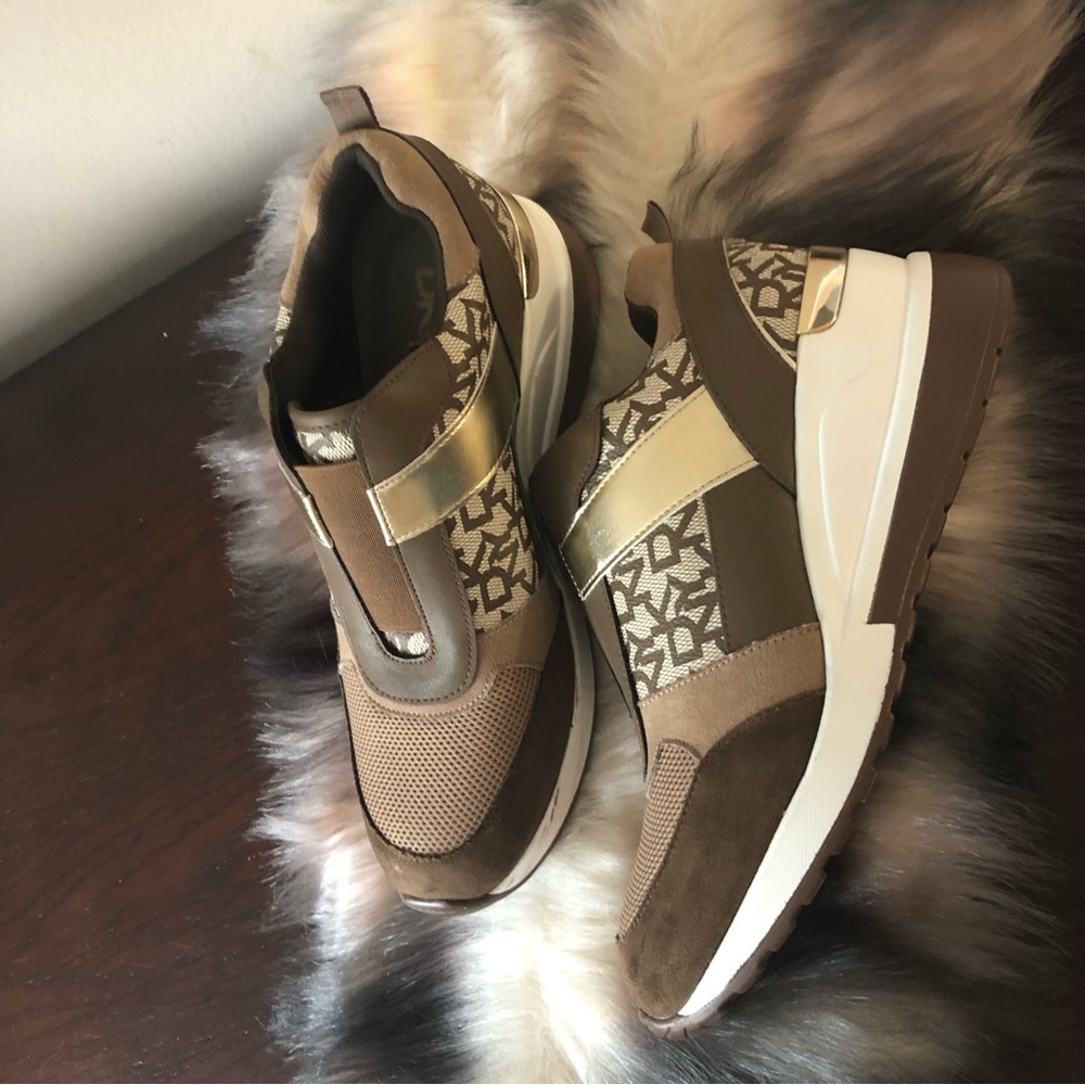 DKNY wedges tennis shoes.
